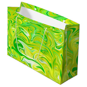 Grand Sac Cadeau "Rêve minty : Les perles douces du marbre vert"