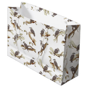 Grand Sac Cadeau Rire Kookaburra Eucalyptus d'oiseaux australiens