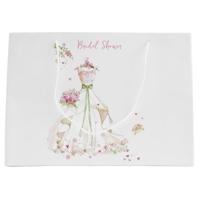 Grand Sac Cadeau Robe de Mariée Enterrement de Vie de Jeune Fille  (Devant)