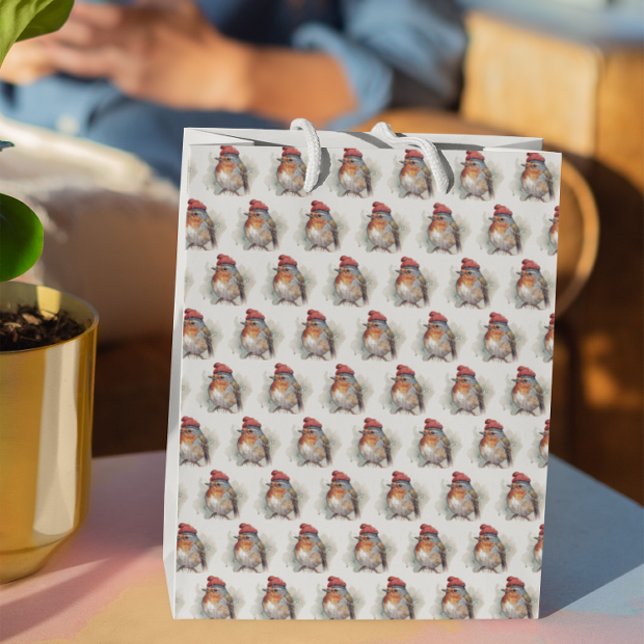 Grand Sac Cadeau Robin Winter Delight (Créateur téléchargé)