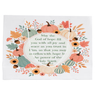 Grand Sac Cadeau Romains 15:13 Automne