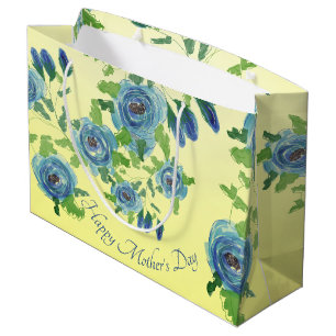 Grand sac cadeau Rose bleu