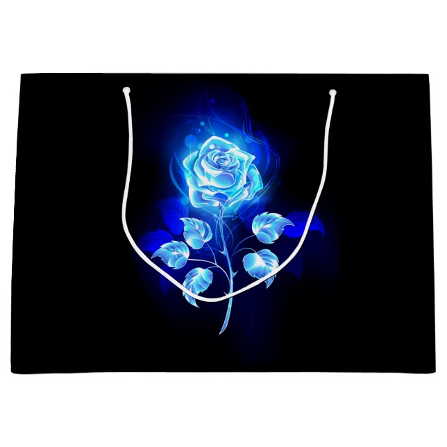 Grand Sac Cadeau Rose bleu brûlant (Devant)
