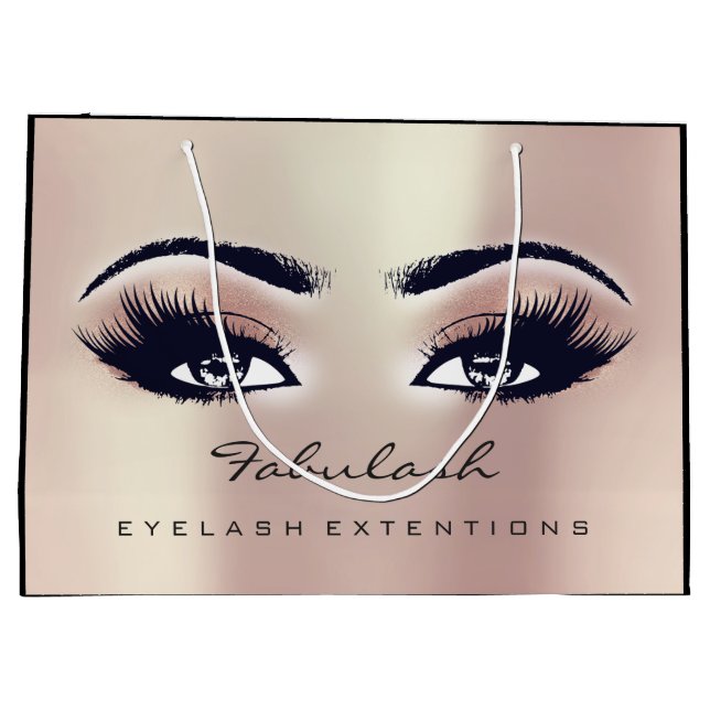 Grand Sac Cadeau Rose de maquillage rose Parties scintillant beauté (Dos)