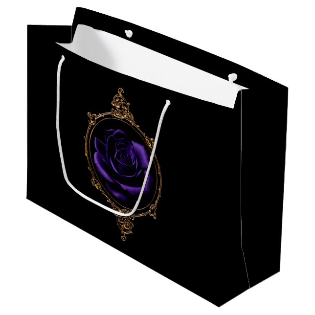 Grand Sac Cadeau Rose Goth Purple (Devant Angle)