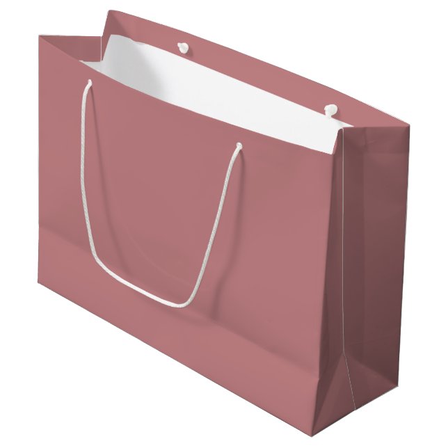 Grand Sac Cadeau Rose Poussiéreux (Devant Angle)