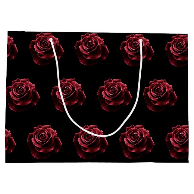Grand Sac Cadeau Rose rouge (Dos)