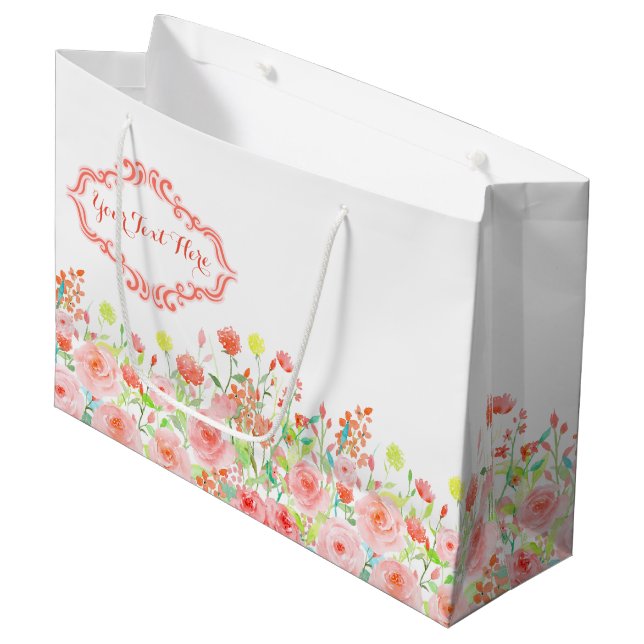 Grand Sac Cadeau Roseraie (Devant Angle)