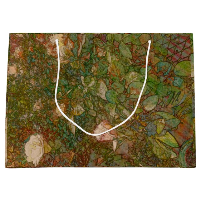 Grand Sac Cadeau Roses gift bag (Devant)