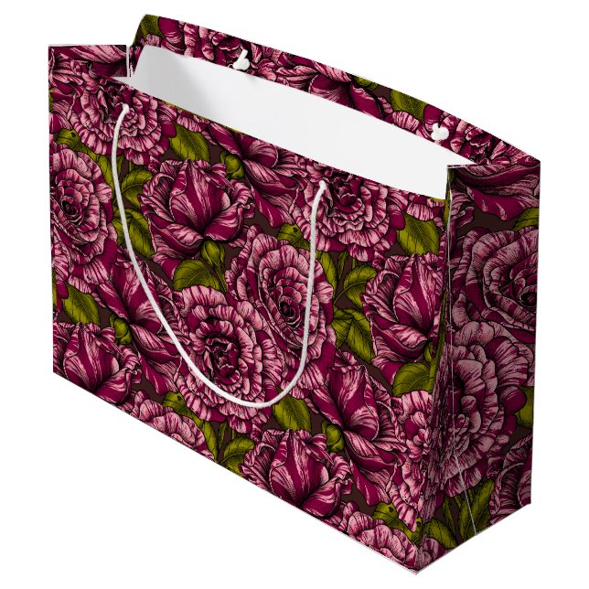 Grand Sac Cadeau Roses pour vous (Dos Angle)
