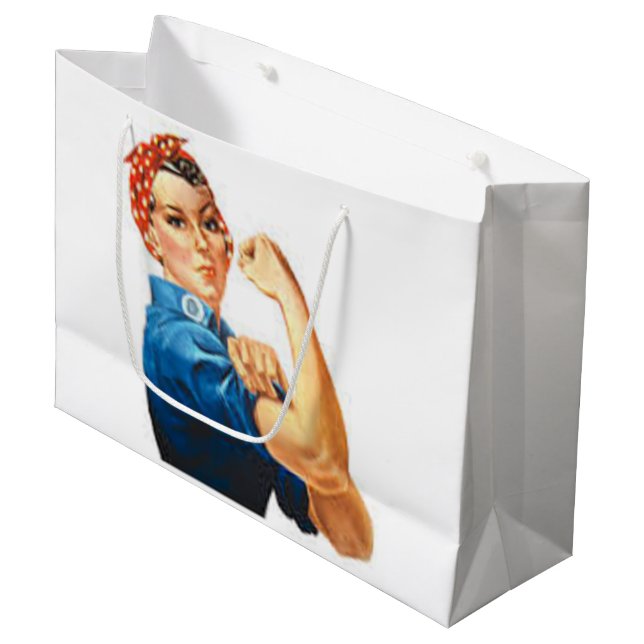 Grand Sac Cadeau Rosie la riveteuse (Devant Angle)
