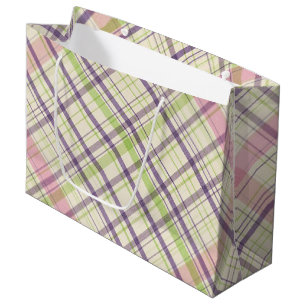 Grand Sac Cadeau Rouge à joues Rose Violet Pourpre Vert Citron Moti
