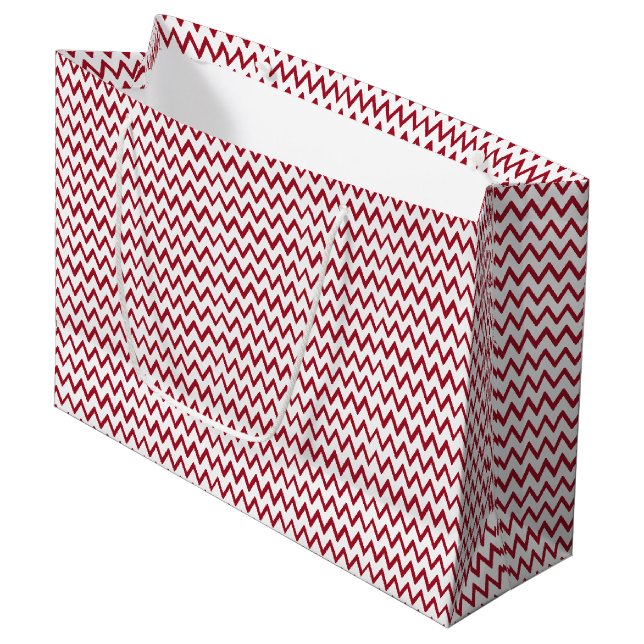 GRAND SAC CADEAU ROUGE ET BLANC (Devant Angle)