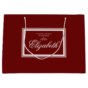 Grand sac cadeau rouge et blanc de Bourgogne