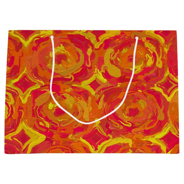 Grand Sac Cadeau Rouge et jaune (Devant)