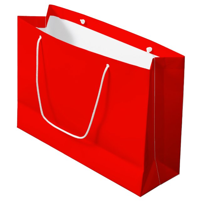 Grand Sac Cadeau Rouge pomme d'amour (couleur unie) (Devant Angle)
