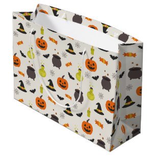 Grand Sac Cadeau Rouleau de papier d'emballage à motif Halloween mi