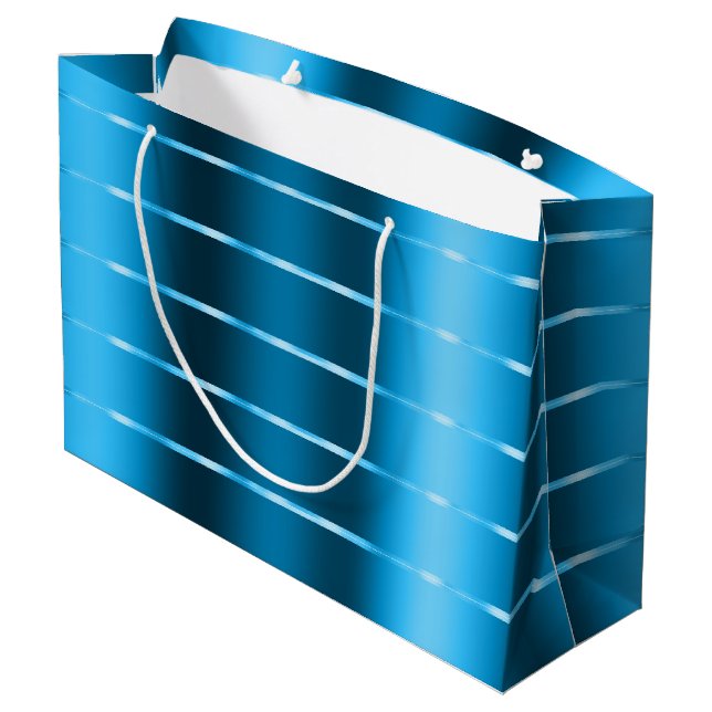 Grand Sac Cadeau Royal Blue Ruban Shower Nuptial (Dos Angle)