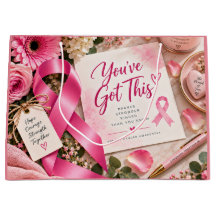 Ruban rose floral de sensibilisation au cancer du