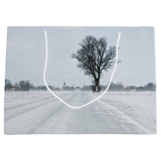 Grand Sac Cadeau Rural winter road