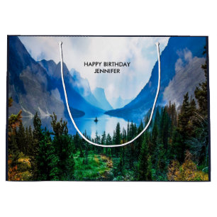 Grand Sac Cadeau Rustic Country Mountains Nature Pittoresque