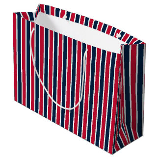 Grand Sac Cadeau RWB Baseball Coordination Stripes 1 GIFT BAG L