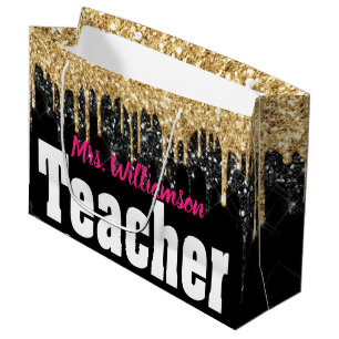 Grand Sac Cadeau Sac-cadeau à l'enseignant de l'école Girl Sparkl