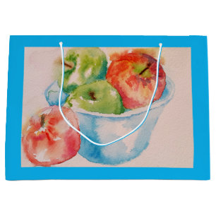 Grand Sac Cadeau Sac-cadeau de Bowl of Red and Green Apples Waterco