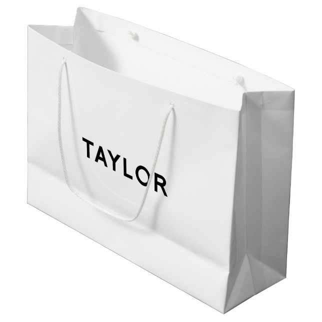 Grand Sac Cadeau Sac-cadeau Elegge Taylor en noir et blanc (Devant Angle)