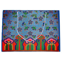 SAC-CADEAU FLORAL EN MODÈLE CHINOIS ROSE FLORALE B