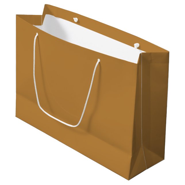 Grand Sac Cadeau Sac-cadeau orange - Conception couleur unique (Devant Angle)