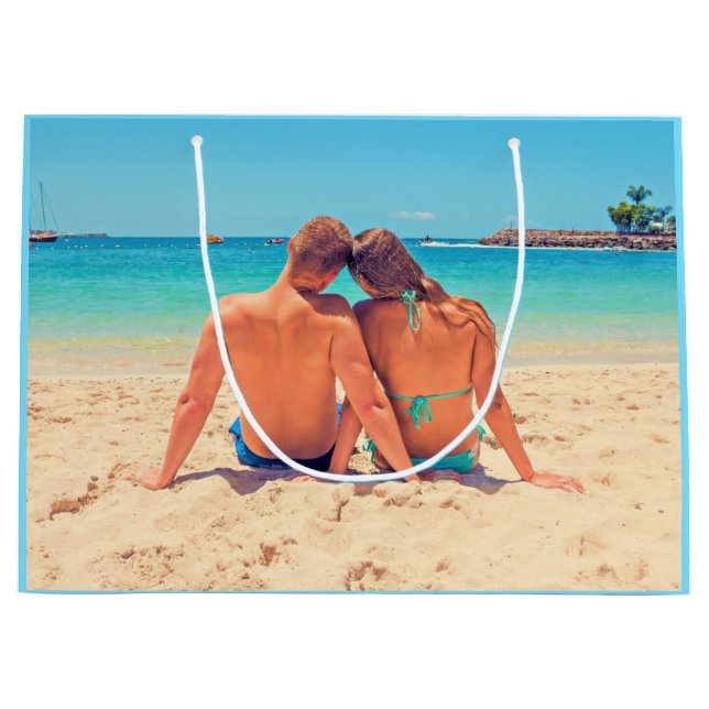 Grand Sac Cadeau Sac-cadeau photo personnalisé avec vos photos préf (Devant)