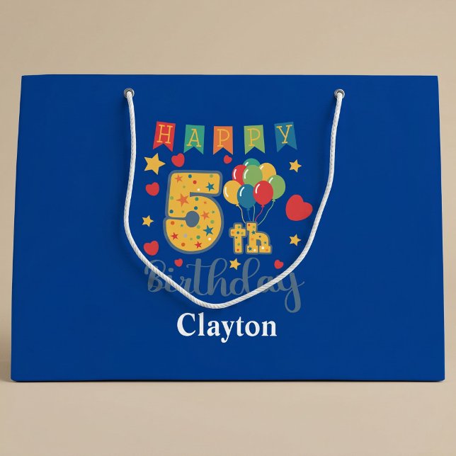 Grand Sac Cadeau Sachet cadeau géant pour 5ème anniversaire (Créateur téléchargé)