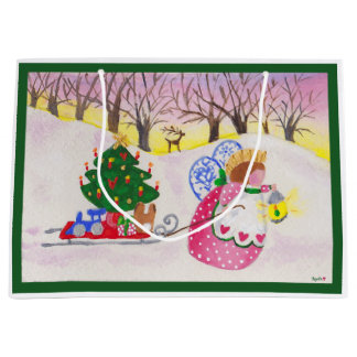 Grand Sac Cadeau Sacoche cadeau Angel in Woods