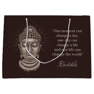 Grand Sac Cadeau Sacoche cadeau Bouddha texte personnalisé