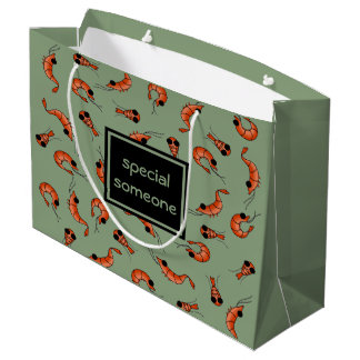 Grand Sac Cadeau Sacoche cadeau personnalisé de crevettes amusantes
