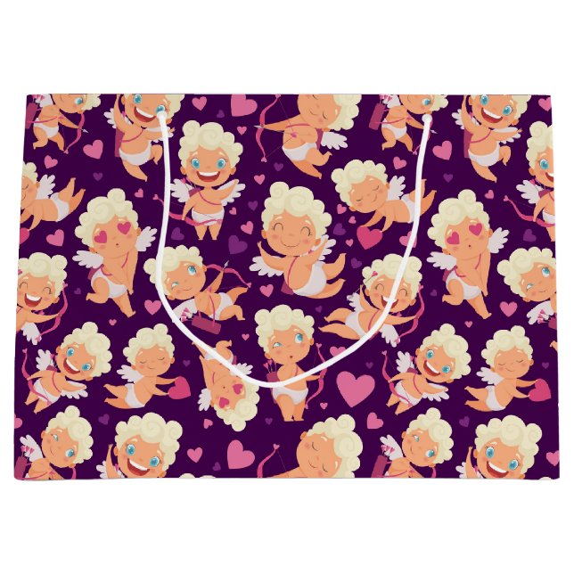 Grand Sac Cadeau Sacoche cadeau Valentine Cupid Love (Devant)