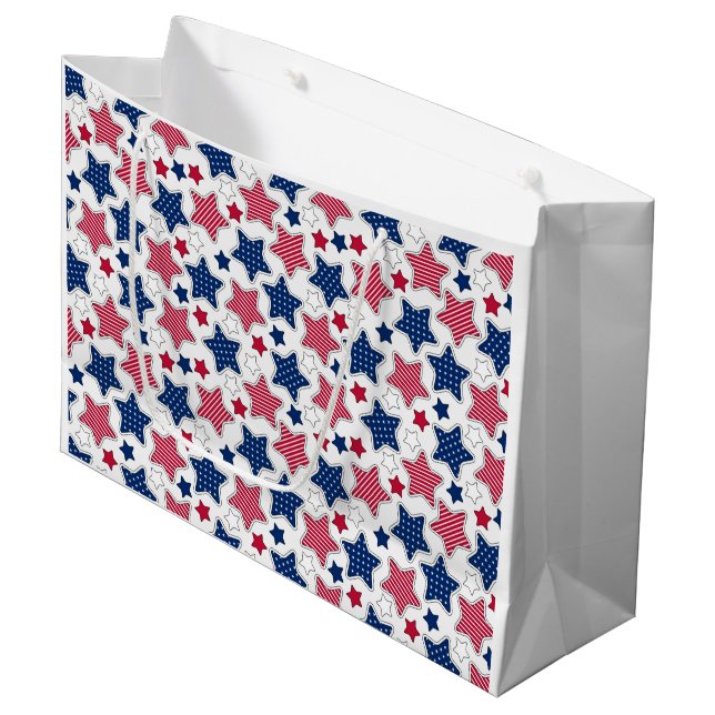 Grand Sac Cadeau Sacs-cadeaux 4 juillet (Devant Angle)