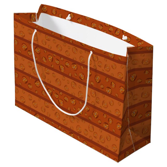 Grand Sac Cadeau Sacs-cadeaux citrouilles (Dos Angle)