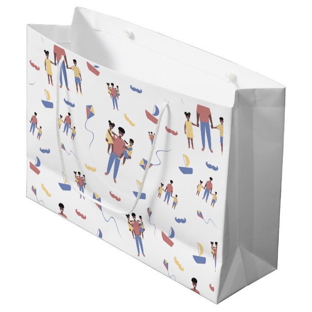 Grand Sac Cadeau Sacs-cadeaux fête des pères (Devant Angle)