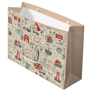 Grand Sac Cadeau Sacs-cadeaux Londres vintage