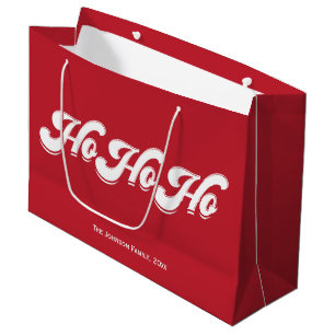 Grand Sac Cadeau Sacs-cadeaux Red Christmas Ho Ho Ho