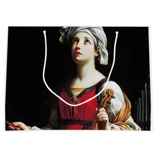 Grand Sac Cadeau Saint Cecilia (Sainte-Cécile), Guido Reni (Devant)