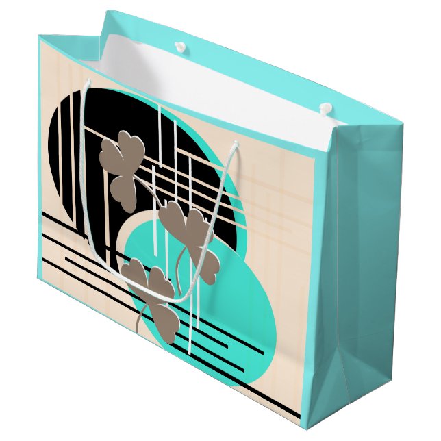 Grand Sac Cadeau Saint Patrick, abstraction (Devant Angle)
