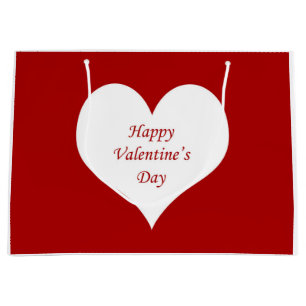 Grand Sac Cadeau Saint Valentin Coeur