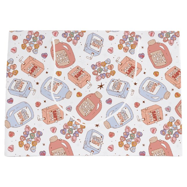 Grand Sac Cadeau Saint-Valentin Rétro (Devant)