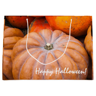 Grand Sac Cadeau Saison citrouille Deux textes