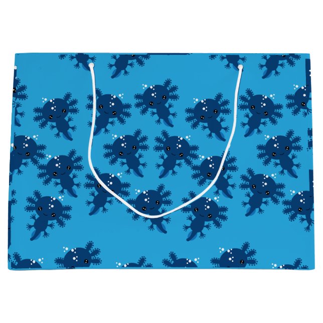 Grand Sac Cadeau Salamandre axotique exotique (Devant)