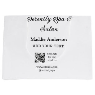 Grand Sac Cadeau Salon de spa de voyage scannez le QR pour les serv