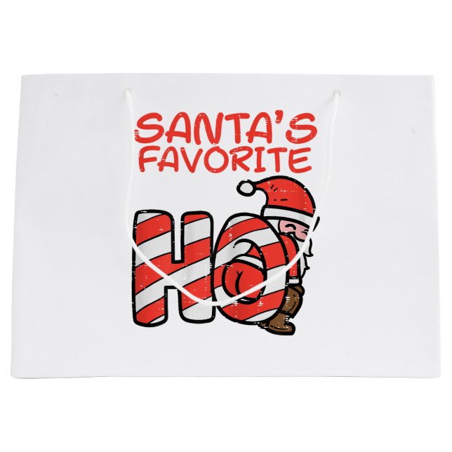 Grand Sac Cadeau Santas Favori Funny Naughty Noël Adulte Favori Noë (Devant)